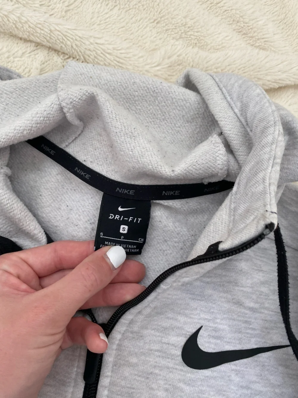 Nike Dri-FIT full-zip hoodie heather gray